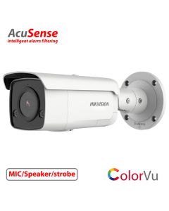 8MP, 4mm lens, 60m ColorVu (white light LED), Acusense, Bullet IP Camera,MIC/Speaker(2-way audio), Strobe
